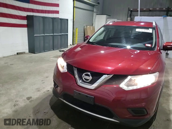 2015 Nissan Rogue SV with VIN KNMAT2MV0FP516517, listed as a Copart auction lot 47876565 with 93,755 mi miles and Salvage Title. Bid and sale history available at DreamBid. Image 12.