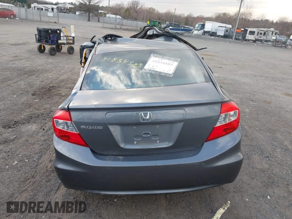2012 Honda Civic EX with VIN 19XFB2F80CE088038, listed as a IAAI auction lot 41834585 with Not Provided miles and . Bid and sale history available at DreamBid. Image 16.