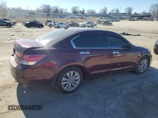 2011 Honda Accord EX-L with VIN 1HGCP3F80BA012686, listed as a Copart auction lot 46676035 with 111,022 mi miles and Salvage title. Bid and sale history available at DreamBid. Image 3.