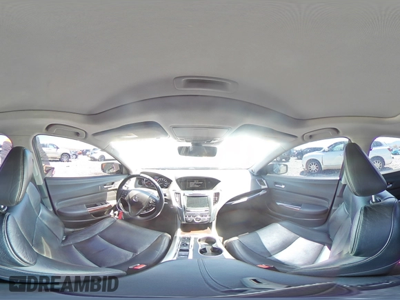 2015 Acura TLX Advance with VIN 19UUB3F76FA001028, listed as a Copart auction lot 55284625 with 110,674 mi miles and Salvage title. Bid and sale history available at DreamBid. Image 14.