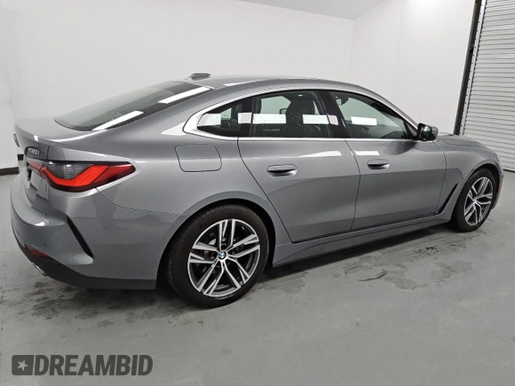 2024 BMW 4 Series 430i with VIN WBA63AV01RFT47876, listed as a Copart auction lot 49742935 with 11,493 mi miles and Clean Title. Bid and sale history available at carsss.com. Image 3.