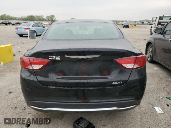 2015 Chrysler 200 Limited with VIN 1C3CCCAB0FN554029, listed as a Copart auction lot 50802925 with 187,435 mi miles and Salvage Title. Bid and sale history available at DreamBid. Image 6.