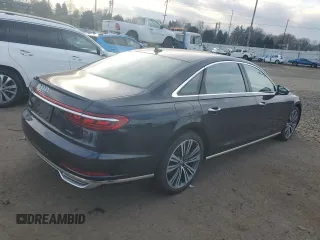 2019 Audi A8 with VIN WAU8EAF81KN024754, listed as a Copart auction lot 42242955 with 29,698 mi miles and Salvage Title. Bid and sale history available at carsss.com. Image 3.