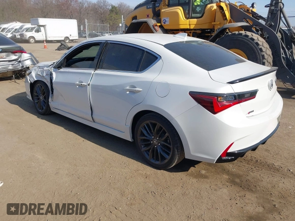 2022 Acura ILX w/Premium/A-Spec Package with VIN 19UDE2F83NA008673, listed as a IAAI auction lot 41853032 with 13,062 mi miles. Bid and sale history available at carsss.com. Image 3.