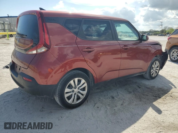2020 Kia Soul LX with VIN KNDJ23AU3L7096431, listed as a Copart auction lot 43965265 with 54,768 mi miles and Salvage Title. Bid and sale history available at carsss.com. Image 3.