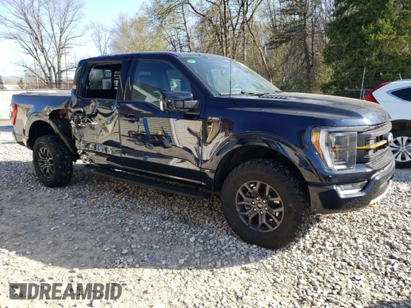 2023 Ford F-150 XL with VIN 1FTEW1E8XPFD11743, listed as a Copart auction lot 54319555 with 16,306 mi miles and Salvage Title. Bid and sale history available at carsss.com. Image 4.
