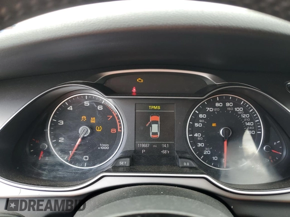 2013 Audi A4 Premium Plus with VIN WAUFFAFL1DN005598, listed as a Copart auction lot 53905355 with 119,687 mi miles and Clean Title. Bid and sale history available at carsss.com. Image 9.