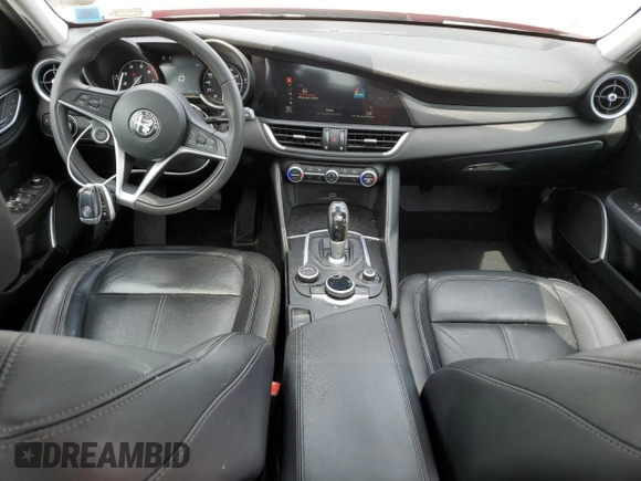 2018 Alfa Romeo Giulia with VIN ZARFAEDN0J7577037, listed as a Copart auction lot 54208215 with 54,175 mi miles and Salvage title. Bid and sale history available at DreamBid. Image 8.