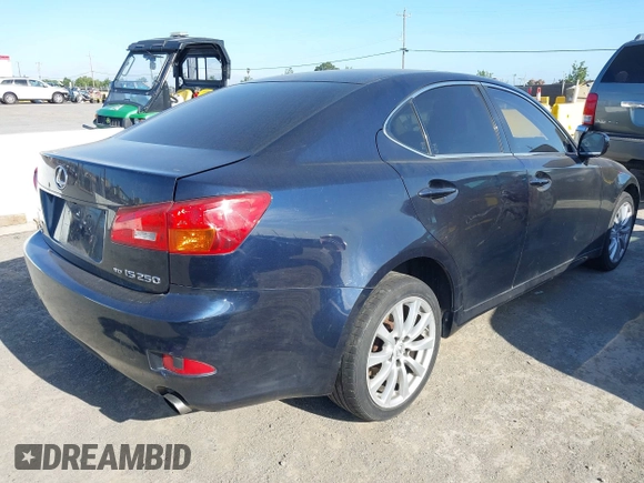 2006 Lexus IS 250 with VIN JTHCK262065003437, listed as a IAAI auction lot 42335524 with 171,627 mi miles and . Bid and sale history available at DreamBid. Image 4.