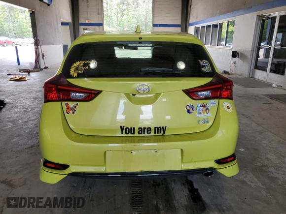 2016 Scion iM with VIN JTNKARJE4GJ502689, listed as a Copart auction lot 55292955 with 127,284 mi miles and Salvage title. Bid and sale history available at DreamBid. Image 6.