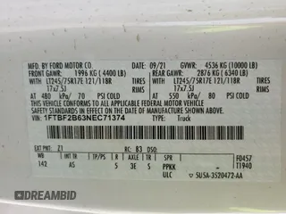 2022 Ford F-250 XL z VIN 1FTBF2B63NEC71374, wystawiony jako Copart lot #78085814 z przebiegiem 20 126 mil mil oraz Szkoda całkowita • Salvage title. Historia ofert i sprzedaży dostępna na DreamBid. Obrazek 12.
