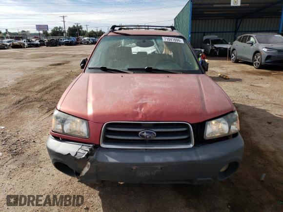 2003 Subaru Forester X with VIN JF1SG63653H711759, listed as a Copart auction lot 71041694 with 237,034 mi miles and Salvage Title. Bid and sale history available at carsss.com. Image 5.