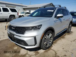 2023 Kia Sorento SX Prestige with VIN KNDRMDLH0P5208199, listed as a Copart auction lot 49715165 with 20,757 mi miles and Salvage title. Bid and sale history available at DreamBid. Image 1.