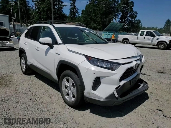 2021 Toyota RAV4 Hybrid LE with VIN JTMM6RFVXMD018561, listed as a Copart auction lot 60475965 with 56,074 mi miles and Salvage title. Bid and sale history available at DreamBid. Image 14.