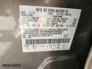 2012 Ford Edge SEL with VIN 2FMDK4JCXCBA76111, listed as a IAAI auction lot 41897405 with 172,161 mi miles. Bid and sale history available at carsss.com. Image 9.