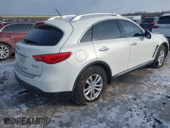 2015 Infiniti QX70 with VIN JN8CS1MW4FM481257, listed as a IAAI auction lot 41390187 with 127,892 mi miles and . Bid and sale history available at DreamBid. Image 4.