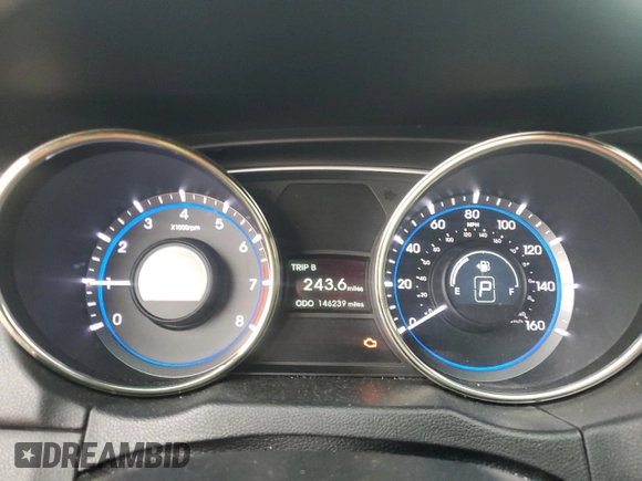 2012 Hyundai Sonata Limited with VIN 5NPEC4AB2CH402081, listed as a Copart auction lot 44900615 with 146,239 mi miles and Clean Title. Bid and sale history available at DreamBid. Image 9.