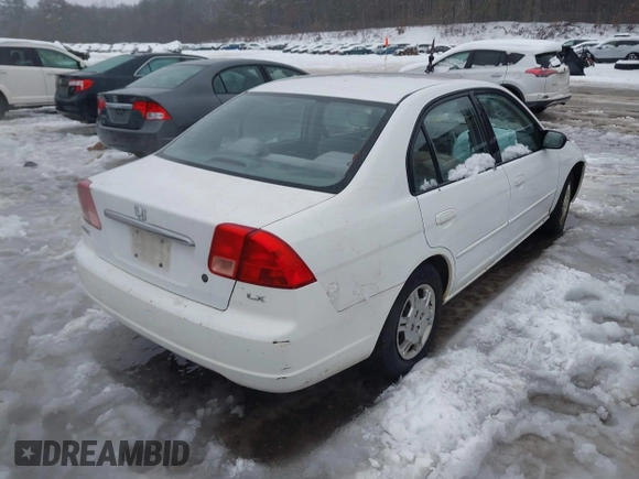 2002 Honda Civic LX with VIN 2HGES16592H517516, listed as a IAAI auction lot 41516218 with 146,957 mi miles and . Bid and sale history available at DreamBid. Image 4.