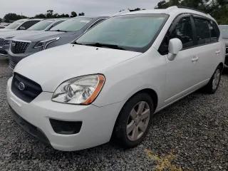 2007 Kia Rondo LX with VIN KNAFG525X77042511, listed as a Copart auction lot 74114254 with 0 mi miles and Salvage Title. Bid and sale history available at carsss.com. Image 1.