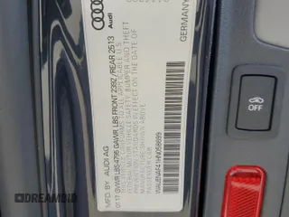 2017 Audi A4 Premium Plus with VIN WAUENAF41HN058699, listed as a Copart auction lot 48110775 with 69,876 mi miles and Salvage Title. Bid and sale history available at carsss.com. Image 13.