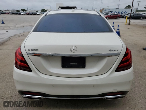 2018 Mercedes-Benz S 560 with VIN WDDUG8GB8JA415359, listed as a Copart auction lot 51053284 with 65,292 mi miles and Salvage Title. Bid and sale history available at DreamBid. Image 6.