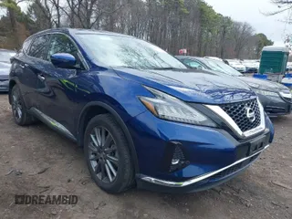 2021 Nissan Murano SV with VIN 5N1AZ2BS6MC129462, listed as a IAAI auction lot 41868361 with 53,366 mi miles and . Bid and sale history available at DreamBid. Image 1.
