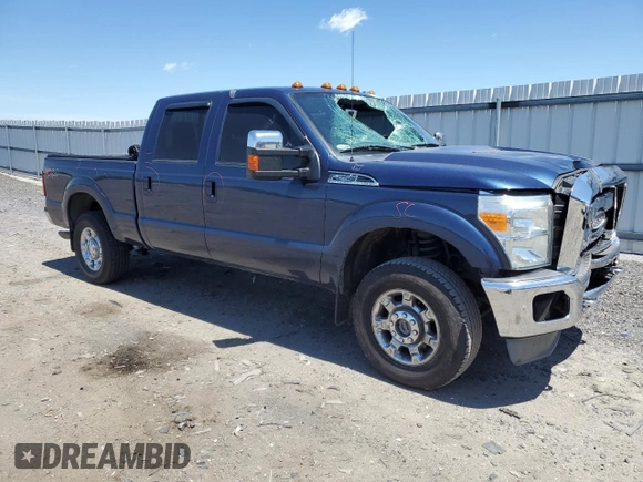 2013 Ford F-250 XL with VIN 1FT7W2B68DEA65536, listed as a Copart auction lot 56983405 with 123,614 mi miles and Salvage title. Bid and sale history available at DreamBid. Image 4.