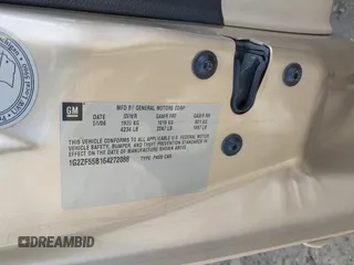 2006 Pontiac G6 1SV z VIN 1G2ZF55B164272088, wystawiony jako IAAI lot #41694126 z przebiegiem 59 900 mil mil oraz . Historia ofert i sprzedaży dostępna na DreamBid. Obrazek 9.