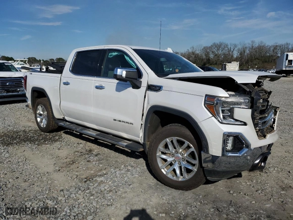 2019 GMC Sierra 1500 SLT with VIN 1GTU9DED0KZ123550, listed as a Copart auction lot 46444475 with 128,404 mi miles and Salvage Title. Bid and sale history available at carsss.com. Image 4.