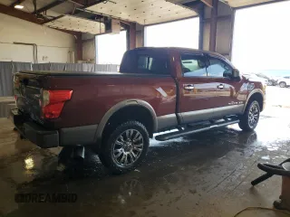2016 Nissan Titan Platinum Reserve with VIN 1N6BA1F45GN507363, listed as a Copart auction lot 53625635 with 95,450 mi miles and Salvage title. Bid and sale history available at DreamBid. Image 3.