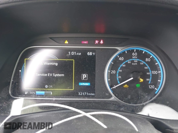 2022 Nissan LEAF S with VIN 1N4AZ1BV3NC554735, listed as a IAAI auction lot 41520034 with 32,171 mi miles and . Bid and sale history available at DreamBid. Image 19.