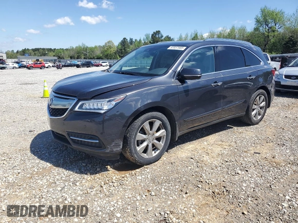 2016 Acura MDX w/Advance with VIN 5FRYD4H97GB009385, listed as a Copart auction lot 52037985 with 148,682 mi miles and Salvage Title. Bid and sale history available at carsss.com. Image 1.