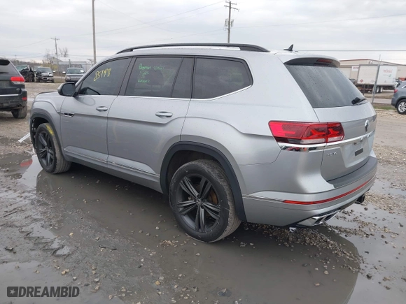 2021 Volkswagen Atlas 3.6L V6 SE w/Technology R-Line with VIN 1V2RR2CA8MC534539, listed as a IAAI auction lot 42085193 with 43,390 mi miles. Bid and sale history available at carsss.com. Image 3.