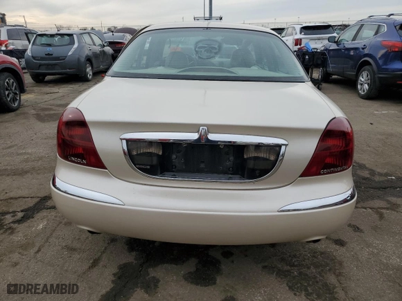 2001 Lincoln Continental with VIN 1LNHM97V11Y681989, listed as a Copart auction lot 46539725 with 107,130 mi miles and Salvage Title. Bid and sale history available at carsss.com. Image 6.