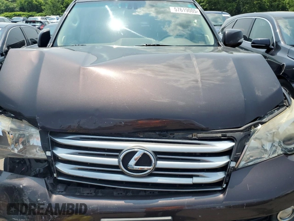 2012 Lexus GX 460 with VIN JTJBM7FX9C5036817, listed as a Copart auction lot 57619005 with 172,994 mi miles and Salvage title. Bid and sale history available at DreamBid. Image 12.