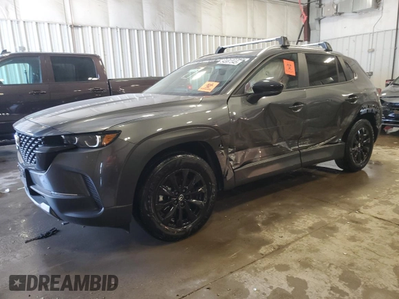 2025 Mazda CX-50 S Premium с VIN 7MMVABDM7SN310681, выставлен на аукционе Copart как лот 54887345 с пробегом 232 миль миль и Списание • Salvage title. История ставок и продаж доступна на DreamBid. Изображение 1.