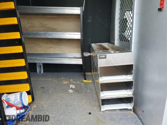 2023 Ford Transit Cargo with VIN 1FTBR1C88PKB21007, listed as a Copart auction lot 70991064 with 16,219 mi miles and Salvage Title. Bid and sale history available at DreamBid. Image 10.