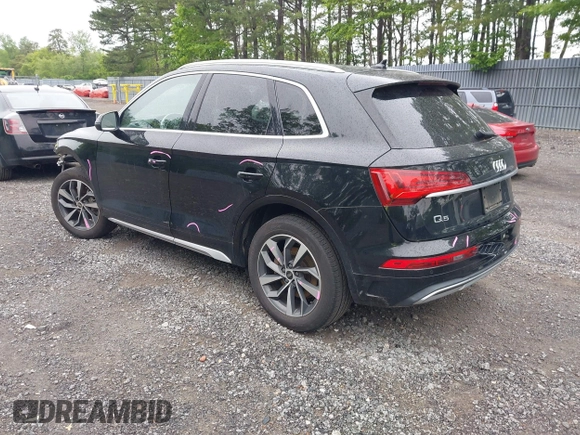 2021 Audi Q5 Premium Plus with VIN WA1BAAFY1M2017824, listed as a IAAI auction lot 42365397 with 71,914 mi miles and . Bid and sale history available at DreamBid. Image 3.
