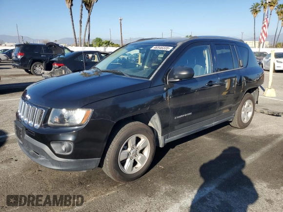 2015 Jeep Compass Sport with VIN 1C4NJCBA1FD190757, listed as a Copart auction lot 46546335 with 104,060 mi miles and Salvage Title. Bid and sale history available at carsss.com. Image 1.