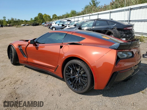 2015 Chevrolet Corvette Z06 3LZ with VIN 1G1YU2D61F5604792, listed as a Copart auction lot 69976954 with 16,658 mi miles and Salvage Title. Bid and sale history available at carsss.com. Image 2.