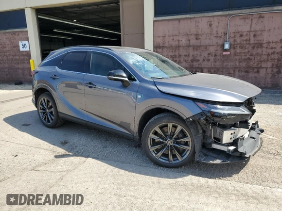 2023 Lexus RX 350 with VIN 2T2BAMCA8PC018713, listed as a Copart auction lot 63203715 with 44,744 mi miles and Salvage title. Bid and sale history available at DreamBid. Image 4.