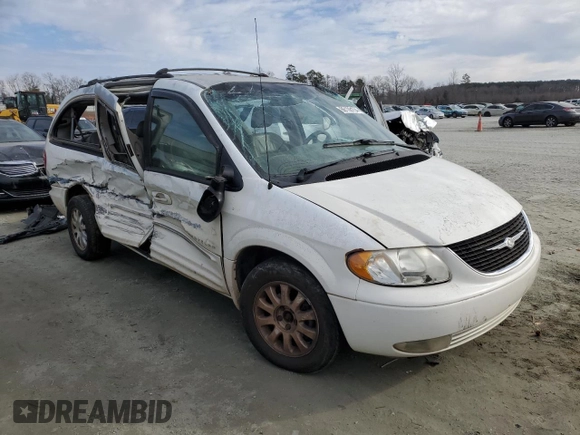 2001 Chrysler Town & Country LXi with VIN 2C8GP54L11R402563, listed as a Copart auction lot 86108164 with 179,021 mi miles and Salvage Title. Bid and sale history available at DreamBid. Image 4.