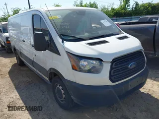 2019 Ford Transit with VIN 1FTYR2ZM5KKB12066, listed as a IAAI auction lot 41958244 with 165,495 mi miles. Bid and sale history available at carsss.com. Image 1.