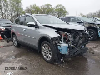 2017 Toyota RAV4 Hybrid Limited with VIN JTMDJREV5HD140010, listed as a IAAI auction lot 41925106 with 97,835 mi miles. Bid and sale history available at carsss.com. Image 1.