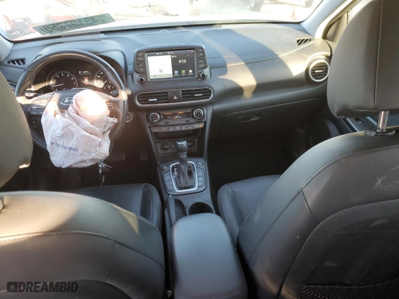 2021 Hyundai Kona Ultimate with VIN KM8K5CA50MU686931, listed as a Copart auction lot 46915445 with 43,612 mi miles and Salvage Title. Bid and sale history available at carsss.com. Image 8.