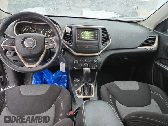 2015 Jeep Cherokee Sport with VIN 1C4PJMAB1FW609087, listed as a Copart auction lot 42592075 with 123,093 mi miles and Salvage Title. Bid and sale history available at carsss.com. Image 8.