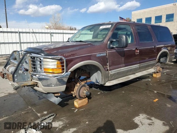 2000 Ford Excursion Limited с VIN 1FMNU43S7YEB85589, выставлен на аукционе Copart как лот 43738255 с пробегом 233 688 миль миль и Списание • Salvage title. История ставок и продаж доступна на DreamBid. Изображение 1.