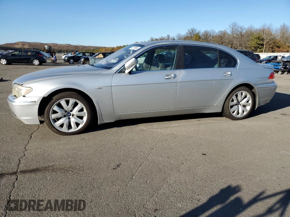 2003 BMW 7 Series 745Li with VIN WBAGN63433DS43345, listed as a Copart auction lot 81220114 with Not Provided miles and Non Repairable. Bid and sale history available at carsss.com. Image 1.
