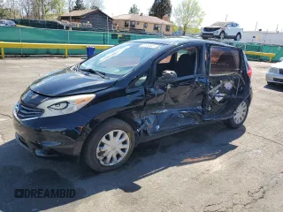2014 Nissan Note S with VIN 3N1CE2CP3EL399521, listed as a Copart auction lot 56554805 with 99,943 mi miles and Salvage title. Bid and sale history available at DreamBid. Image 1.