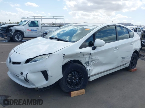 2013 Toyota Prius One with VIN JTDKN3DU2D5655729, listed as a IAAI auction lot 41944784 with 96,951 mi miles. Bid and sale history available at carsss.com. Image 6.